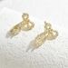 2024 new Korean version women's with zircon inlay, niche bow design, earrings, versatile earrings_ipsvogv.com