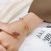 Advanced Simple Golden Three-dimensional Small Square Double-layer Snake Bone Bracelet Women's Gold-plated Titanium Steel Color-free ins Fashion_ipsvogv.com