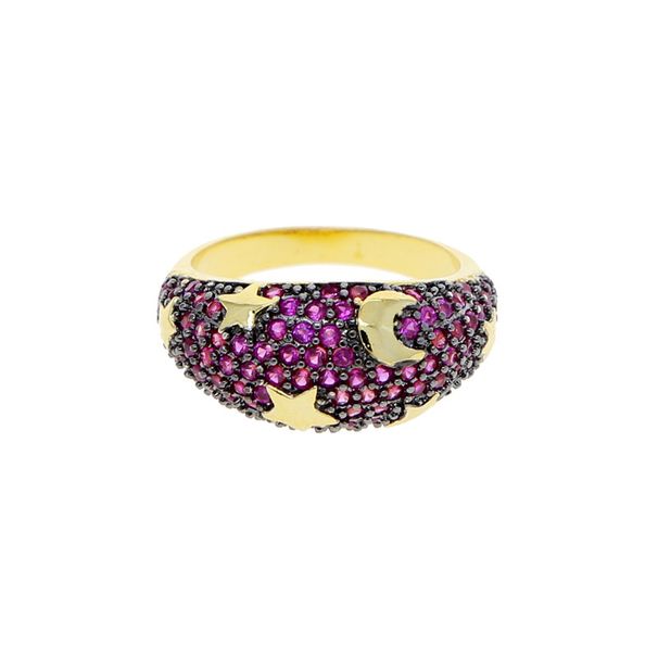 Women's Jewelry Niche Design Star Moon Zircon Ring Ring Fashion Trend Zircon Ring_ipsvogv.com