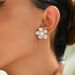 Simple fresh Japanese Korean style women's with a niche and high-end feel, flower design, diamond inlaid series_ipsvogv.com