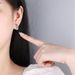 Designer Flash Diamond Temperament Short Earrings For Women Simple Row Diamond Round Ear Buckle_ipsvogv.com
