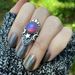 Sanjie Personality Punk Alloy Inlaid Gradient Artificial Ring Exaggerated Star And Moon Jewelry Ornament_ipsvogv.com