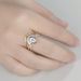 Jewelry Rose Flower Shaped Princess Pear Shaped Golden Pair Ring Female_ipsvogv.com