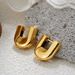 Unisex Simple Geometric U Shaped Earrings For Women With Cold Temperament Metal Niche Versatile Earrings_ipsvogv.com