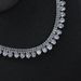 Simple Temperament Rhinestone Necklace Bride Wedding Dress Accessories Regular Chain Earrings Two-piece Set_ipsvogv.com