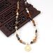 Five Pointed Star Plum Shell Black Opal Natural Stone Bracelet Necklace Set_ipsvogv.com