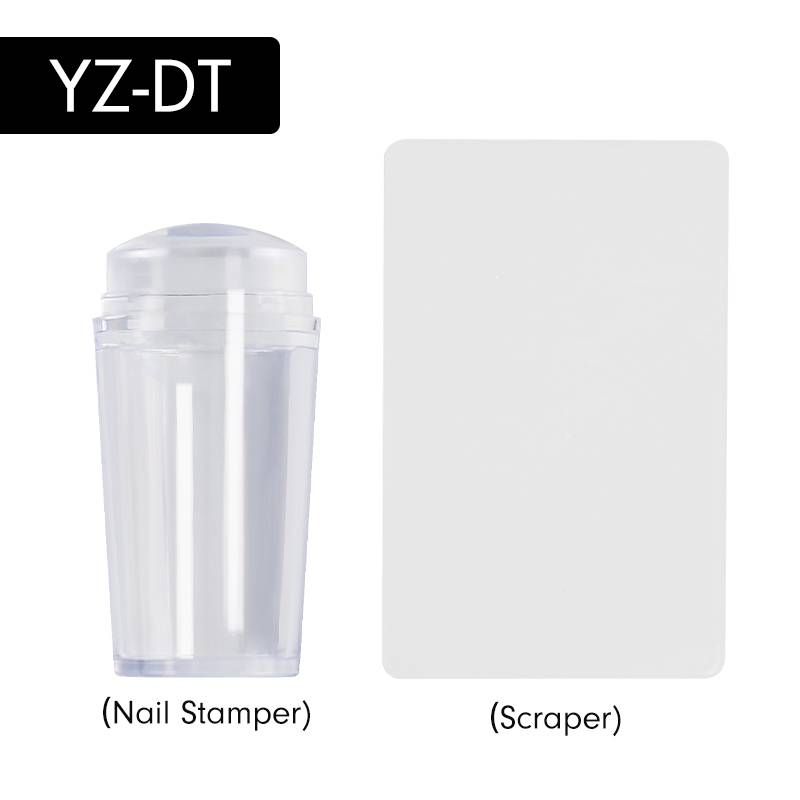 Nail Stamper Clear Silicone Head For France nail maincure with Cap Nail Art Stamping PlateTransparent Nail Stamper Templates_ipsvogv.com
