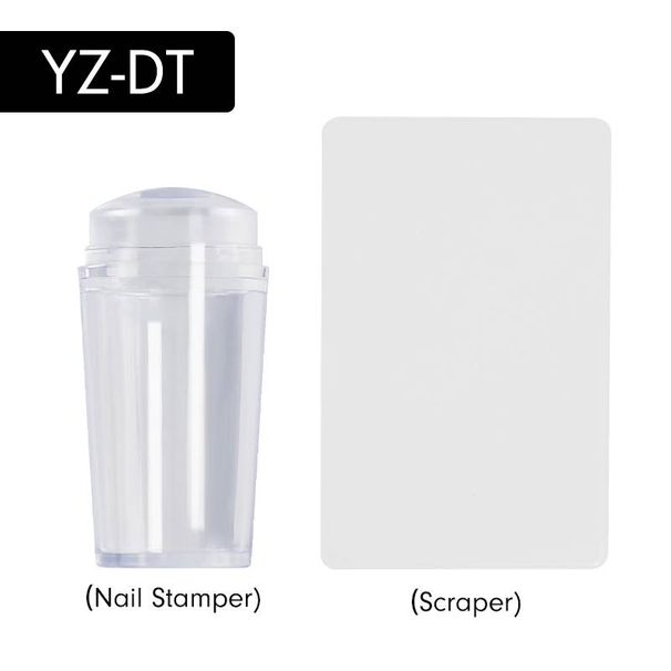 Nail Stamper Clear Silicone Head For France nail maincure with Cap Nail Art Stamping PlateTransparent Nail Stamper Templates_ipsvogv.com