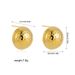 Fashionable Temperament Exaggerated Minimalist Style Three Dimensional Sphere Metal Earrings Irregular Stainless Steel Earrings_ipsvogv.com