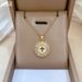 Round 【 】 Cross Light Luxury Charm Gorgeous Full Diamond Necklace Women's Versatile Clavicle Titanium Steel Chain 【 】_ipsvogv.com
