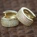 Cao Shi's New Product Men's Trendy Hip Hop Four Rows Zircon Matte Fashion OL Couple Earrings_ipsvogv.com