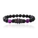 Fashion micro inlaid zircon crown volcanic stone beaded bracelet retro men's hand jewelry_ipsvogv.com