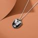 New Knight Wings Oil Drop Black Pendant Necklace_ipsvogv.com