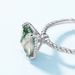 twisted Ring Wall Inlaid Water Grass Agate Ring S925 Silver Natural Green Moss Stone Open Ring Atmosphere_ipsvogv.com