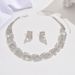 Women’s Jewelry Set Fashion Simple Wedding Jewelry Set Bridal Jewelry Temperament Valentine's Day Banquet Necklace Earring Set_ipsvogv.com