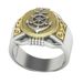 Sanjie's New Fashion Two Tone Creative Style Boat Anchor Shaped Men's Ring Ins Wind And Internet Celebrity Jewelry_ipsvogv.com