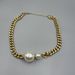 2023 New Fashion Personalized Size Pearl Grains Connected Gold Metal Flat Chain Necklace Accessories INS_ipsvogv.com