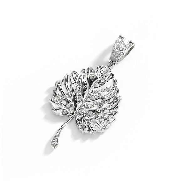 Hot Sale Creative Design Fashion Personalized Leaf Alloy Pendant Hip Hop Fried Dough Twists Chain Men's Necklace_ipsvogv.com