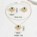 Fashion commuting women's earring necklace set with diamond studded Devil's Eye earrings, niche design, long chain,_ipsvogv.com