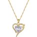 Steel 【 Titanium 】 Love Zircon Light Luxury Temperament Gorgeous Full Diamond Necklace Women's Versatile Collarbone 【 】 【 】 【 】_ipsvogv.com