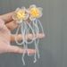 Women’s Jewelry Set Fashion Sweet Flower Mesh Earrings Niche Design Temperament Holiday Style Super Fairy Earrings Personality Exaggerated Earrings_ipsvogv.com