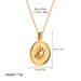 Retro Trend Gold Sun And Moon Oval Necklace Plated With Fashion Versatile Necklace_ipsvogv.com