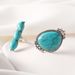 Hot Selling Handmade Bohemian Style Turquoise 2-piece Set Ring_ipsvogv.com