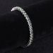 Light Luxury Green Gemstone Bracelet 3/4/5mm Tennis Chain S925 Sterling Silver Inlaid With Cultivated Green Spinel Bracelet For Women_ipsvogv.com