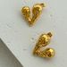 Spot Fashionable Niche INS Titanium Vintage Peach Heart Embossed Symmetrical Versatile Earrings_ipsvogv.com