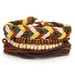 Blue Eye Beaded Multi-layer Cowhide Hollow Men's Leather Bracelet_ipsvogv.com