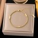 Hot Selling Round Bead Agate Geometric Element Pendant Bracelet With Niche Design, Gold-plated Heart Necklace For Women_ipsvogv.com