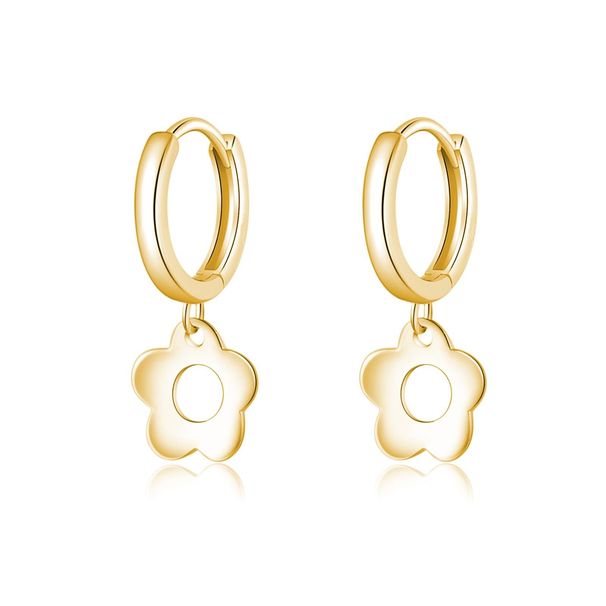 Women’s Jewelry Set Fashion New Style Cold Style Brass Real Gold Electroplated Flower Earrings For Women Personality Temperament Fashion Earrings_ipsvogv.com