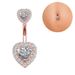 Women's Jewelry Love Belly Button Ring Creative Zircon Belly Button Belly Button Piercing Jewelry_ipsvogv.com