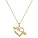 Titanium Steel 【 】 One Arrow Piercing Light Luxury Temperament Gorgeous Full Diamond Necklace Women's Versatile 【 】_ipsvogv.com