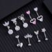 Women's Jewelry Belly Button Ring Round Zircon Butterfly Horse Eye Heart Shaped Stainless Steel Zircon Belly Button Nails_ipsvogv.com