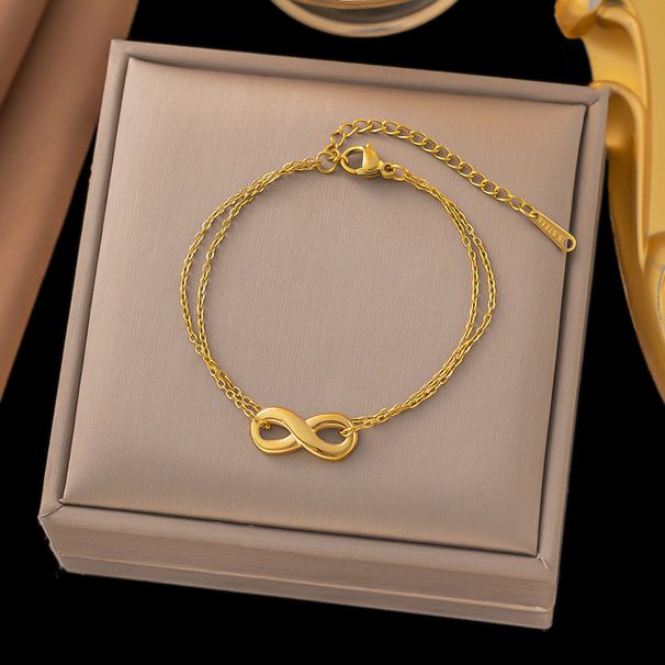 INS Style New Fashionable Versatile Gold Plated Titanium Steel Handmade Heart Pendant Hollow Bracelet Jewelry For Women_ipsvogv.com