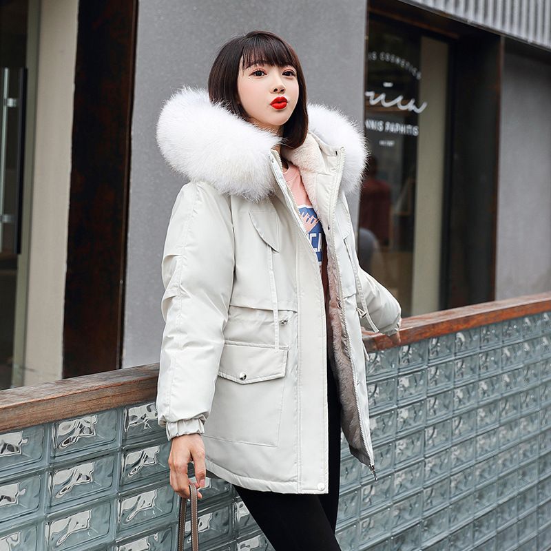 Women's Clothing Cotton coat women's jacket women's winter new Korean version of medium and long down cotton coat thick casual loose cotton coat women_ipsvogv.com