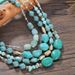 Multi Layer Beaded Acrylic Turquoise Fashionable Necklace High End Accessories_ipsvogv.com