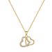 Steel 【 Titanium 】 Heart To Heart Light Luxury Temperament Gorgeous Full Diamond Necklace Women's Versatile Collarbone 【 】_ipsvogv.com