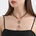 Wrapped Flannel Black Love Fritillary Necklace Female, Cold Wind Collarbone Chain Fringed Necklace_ipsvogv.com