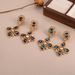 Vintage Earrings With Diamonds, Glass Tassel Earrings, Elegant French Court Style, High End_ipsvogv.com