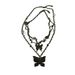Sweet And Cool Hot Girl Retro Double Layer Butterfly Pearl Necklace High Grade Clavicle Chain Heavy Work Old Niche Design Necklace_ipsvogv.com