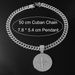 Full Diamond Alloy Cross Star Pendant Hip Hop Cuban Necklace Trendy Rap Disc Collar Chain_ipsvogv.com