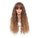 European And American Women's New Wig Gradient Linen Brown Deep Wave Fringe Long Curly Hair Deep Wave Wigs_ipsvogv.com