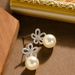 French Elegant Personalized Hollow Out Five Petal Flower Pearl Pendant For Women With A Sense Of Luxury And Temperament,_ipsvogv.com