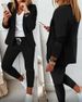 Women's Solid Color Professional Suit Set - Commuting Style Blazer & Pants | Office Workwear Outfit_ipsvogv.com