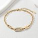 Women's Jewelry Ins Simple Fashion Handmade Chain Stainless Steel Necklace Female Retro K Gold Plated Bracelet Jewelry_ipsvogv.com