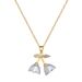 Titanium Steel 【 】 Bell Shaped Trumpet Flower Light Luxury Temperament Gorgeous Full Diamond Necklace Women's Versatile 【 】_ipsvogv.com