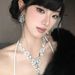 zircon Parkling Super Diamond Earring Et Dre Exaggerated ! Tael High-end Deign Collarbone Chain Necklace_ipsvogv.com
