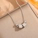Meichen Titanium Steel Fashion Necklace, Women's Transport Beads, Fashionable Minimalist Block Pendant, Collar Chain,_ipsvogv.com